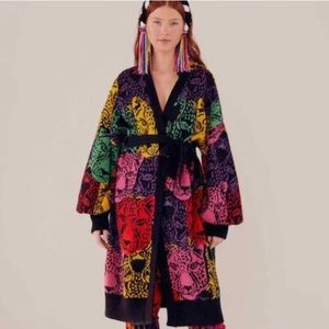Farm Rio Rainbow Leopard Cardigan Sweater XL